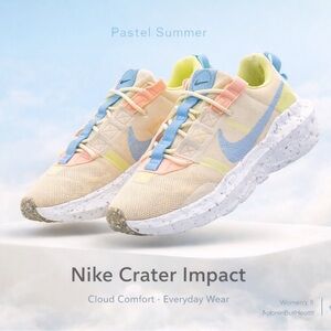 Nike Crater Impact Light Tan Pastel Multi CW2386-700 Women’s 8 / Men’s 6.5